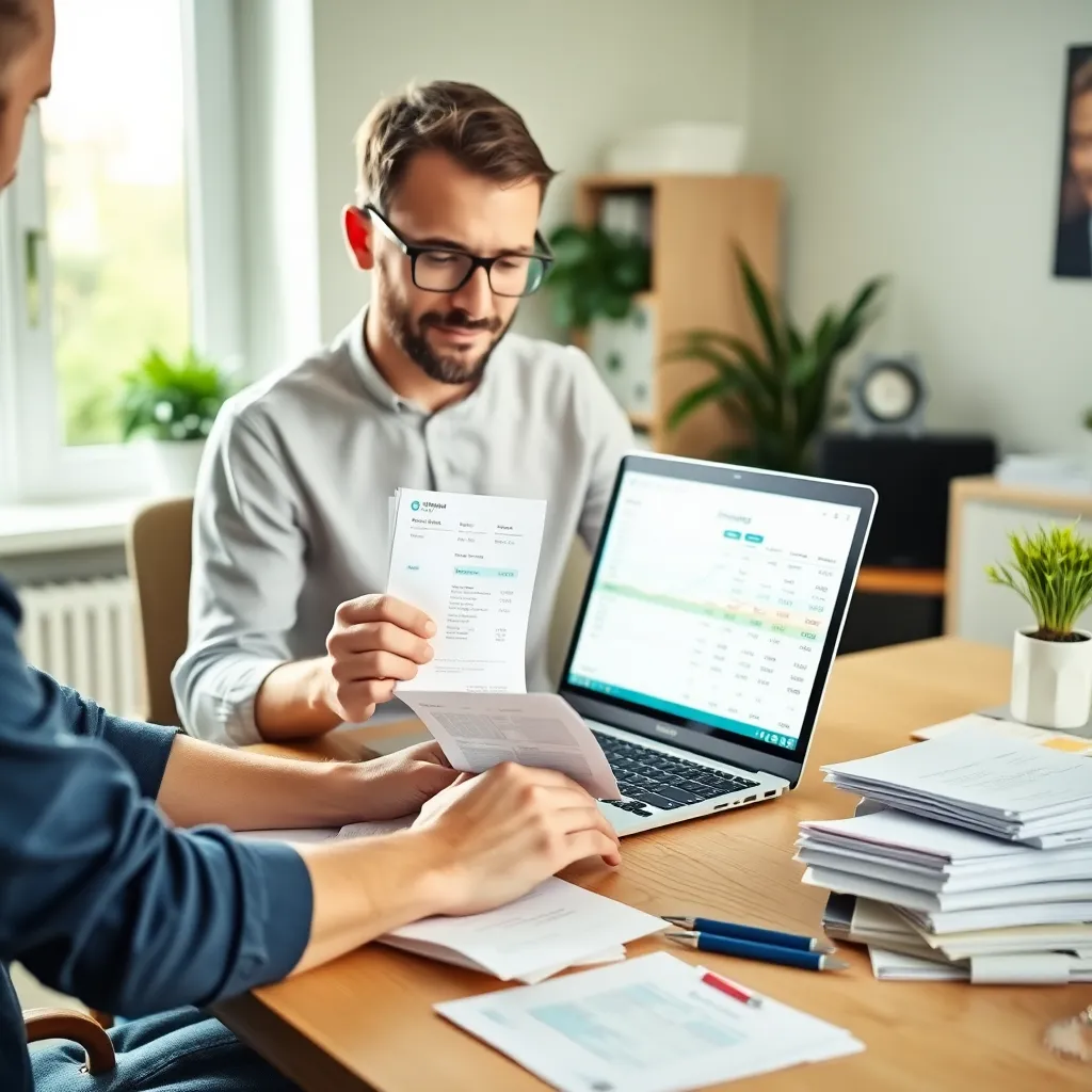 Persoon die financiële administratie organiseert